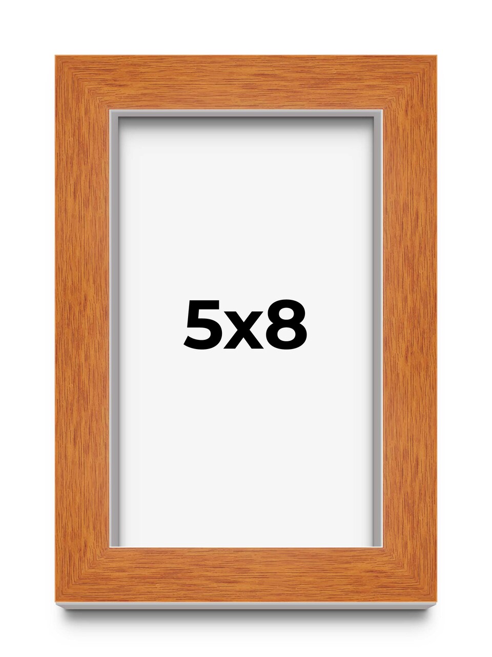 Photo Size Classic Brown Picture Frame - UV Acrylic, Foam Board Backing, Hanging Hardware